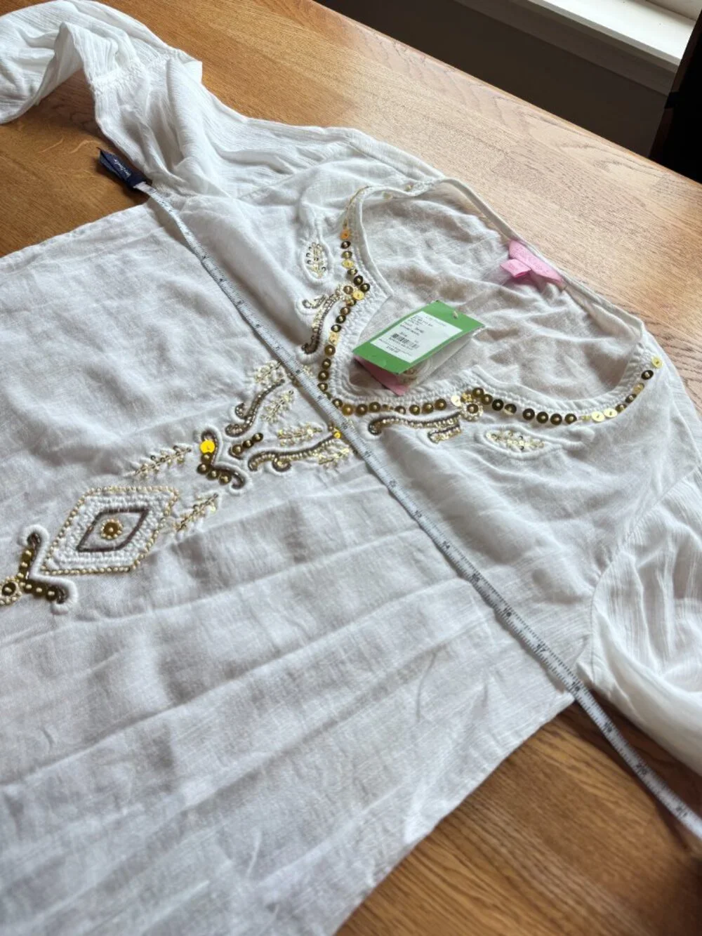 Lilly Pulitzer Embellished Audra Top in Resort White Size XS NWT